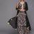 Floral Printed Pleated Gotta Patti Kurta with Sharara & Dupatta