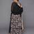 Floral Printed Pleated Gotta Patti Kurta with Sharara & Dupatta