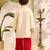 Boys gold cotton silk zardozi embroidery kurta dhoti set