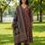 Yufta blue floral print a-line angrakha kurta trouser dupatta set