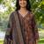Yufta blue floral print a-line angrakha kurta trouser dupatta set