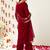 Women Ethnic Motifs Yoke Design Zari Work Velvet Kurta & Trousers With Dupatta