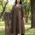 green floral print a-line angrakha kurta trouser dupatta set