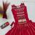 Red lampi bordar & ribbon work Cotton Navratri Lahenga Choli