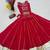 Red lampi bordar & ribbon work Cotton Navratri Lahenga Choli