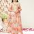 Floral Printed Halter Neck Anarkali Kurta & Trousers With Dupatta