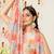 Floral Printed Halter Neck Anarkali Kurta & Trousers With Dupatta