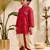 Boys red cotton silk kurta dhoti set