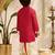 Boys red cotton silk kurta dhoti set