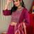 Ethnic Motifs Woven Design Regular Zari Work Kurta With Trousers & Dupatta