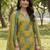 Yufta multi straight floral geometric print kurta trouser dupatta set
