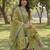 Yufta multi straight floral geometric print kurta trouser dupatta set