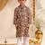 Boys black cotton patola print kurta pyjama set
