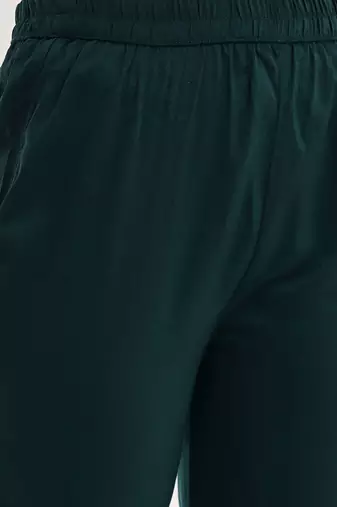 Green Ethnic Motifs Embroidered Sequinned Straight Kurta & Trousers With Dupatta