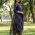 Yufta blue cotton straight floral print kurta trouser dupatta set