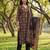 black straight geometric print kurta trouser dupatta set