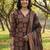 black straight geometric print kurta trouser dupatta set