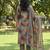 multi straight floral geometric print kurta trouser dupatta set