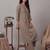 Yufta grey solid a-line design features pintuck pleats kurta palazzo set
