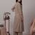 Yufta grey solid a-line design features pintuck pleats kurta palazzo set