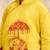 Boys yellow cotton applique embroidery kurta printed dhoti set