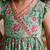 Sishu girls mint green & aqua floral print  angarakha kurta with pant