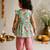 Sishu girls mint green & aqua floral print  angarakha kurta with pant