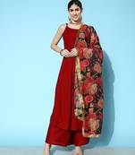 Women Empire Kurta with Palazzos & With Dupatta