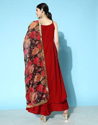 Women Empire Kurta with Palazzos & With Dupatta 5