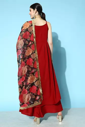 Women Empire Kurta with Palazzos & With Dupatta