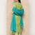 Floral Printed Mirror Work Pure Cotton Kurta With Palazzos & Dupatta