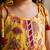 Sishu girls red & mustard floral print cotton kurti with sharara