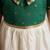 Sishu girls green chanderi silk zari a-line bowdress
