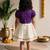 Sishu girls purple  chanderi silk zari a-line bow dress