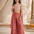 Girls rose pink embroidered top with sharara & dupatta