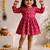 Sishu girls pink floral print cotton a-line dress