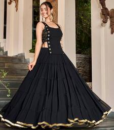 Premium Marble Fabric Navratri Free Size Lehenga Set with Real Mirror Work Koti