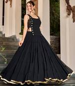 Premium Marble Fabric Navratri Free Size Lehenga Set with Real Mirror Work Koti