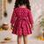 Sishu girls pink floral print cotton a-line dress