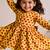 Sishu girls yellow floral print cotton a-line dress