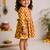 Sishu girls yellow floral print cotton a-line dress