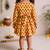 Sishu girls yellow floral print cotton a-line dress