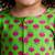 Sishu girls green floral print cotton a-line dress