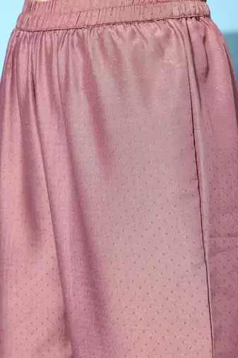 Women Mauve Embroidered Kurta With Trousers & Dupatta