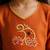Girls orange embroidered kurta with trousers & dupatta
