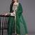 Women Green Ethnic Motifs Embroidered Gotta Patti Kurta with Trousers & With Dupatta