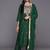 Women Green Ethnic Motifs Embroidered Gotta Patti Kurta with Trousers & With Dupatta