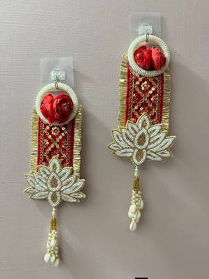handmade lotus patch door hanging decorative home festive decor (pack of 2) 1