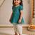 Sishu girls aqua embroidered kurta with dhoti pant