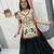 Black Lumpi Lace Border with Ribbon Work Silk Blend Navratri Lahenga Choli
